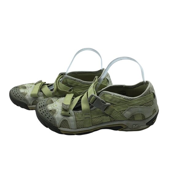 Merrell Waterproof Shoes Air Cushion Vibram Women Size 9 Non-Marking Sole Green - Picture 1 of 7